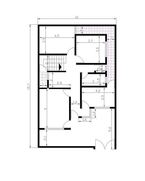 رسومات هندسية رسم هندسى تصميم منزل 100 متر مربع بواجهتين / تصميم منزل ...