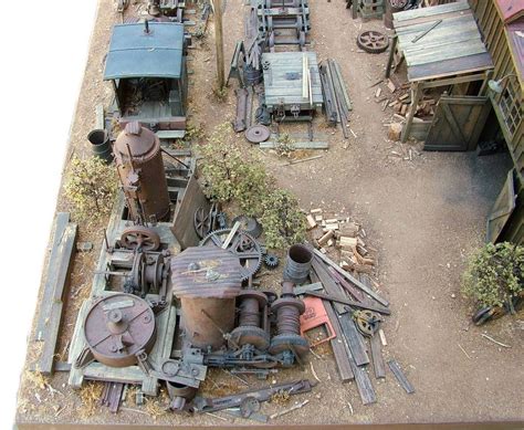 Overview of shop diorama | Model train scenery, Diorama, Model railroad