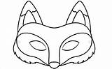 Lion Mask Coloring Page sketch template