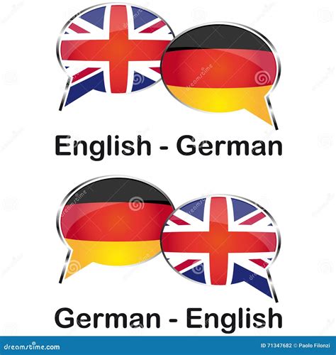 English german translator stock vector. Illustration of vector - 71347682