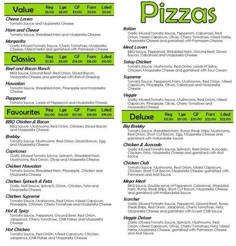 Menu at Pizza Plus restaurant, Raceview