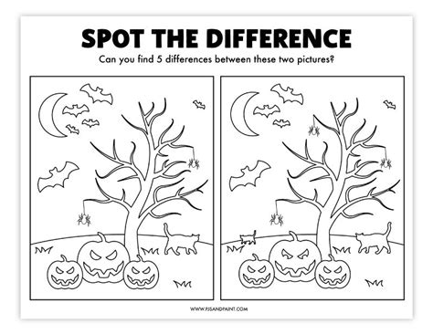 halloween spot the difference picture