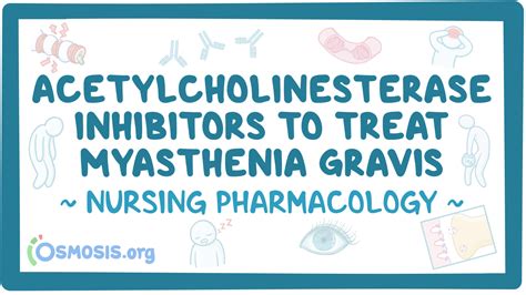 Acetylcholinesterase inhibitors for myasthenia gravis: Nursing pharmacology: Video, Causes ...