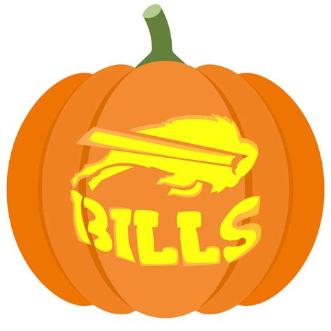 Buffalo Bills Logo Pumpkin Stencil | Free Printable Papercraft Templates