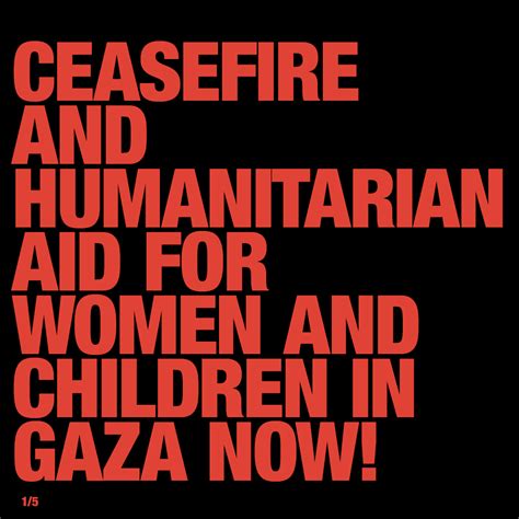 CEASEFIRE AND HUMANITARIAN AID FOR WOMEN AND CHILDREN IN GAZA NOW! - V-Day