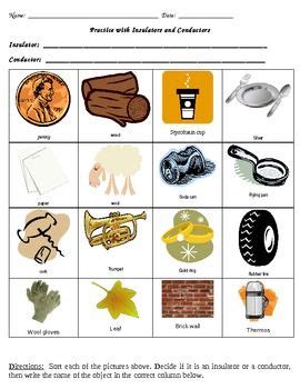 Heat and Temperature Unit: Practice with insulators and conductors ...