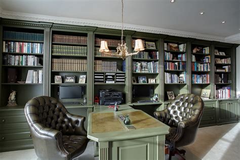 Bespoke Library, Bespoke study, Hand painted library, Bespoke fitted ...