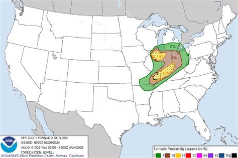 Tornado Map Shows States Threatened by Severe Storms