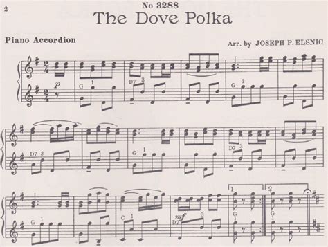 Accordion Dove Polka | Vitak-Elsnic