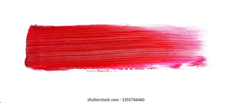 Smear Texture Red Lipstick Acrylic Paint Stock Photo 1355746460 ...