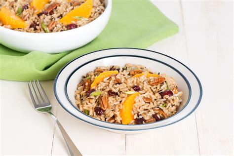 Orange Wild Rice Salad with Cranberries and Pecans - San-J