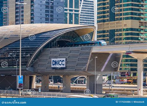 View of the DMCC Metro Station from Dubai Marina Editorial Photo ...