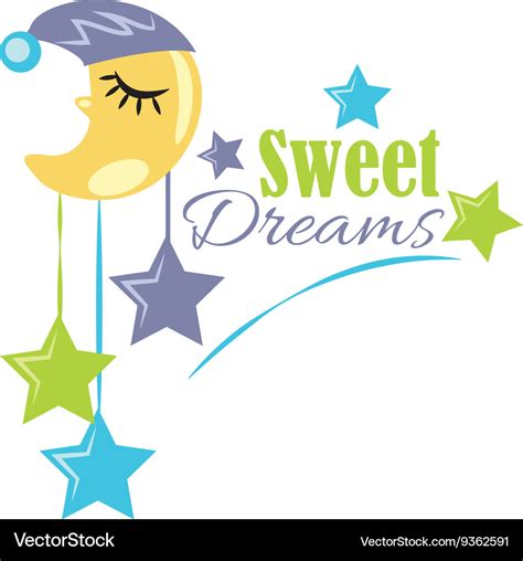 Sweet dreams Royalty Free Vector Image - VectorStock