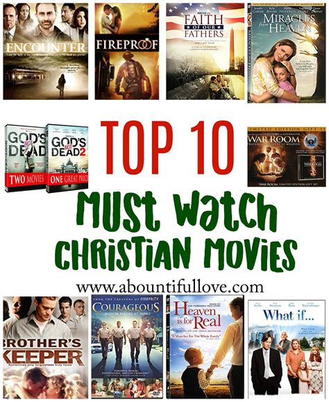 Top 10 Must Watch Christian Movies - A Bountiful Love