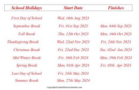 Granite County School District Proposed Calendar 2023-2024 School ...