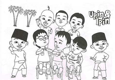 Koleksi 7 Gambar Upin Ipin Colouring Paling Dicari