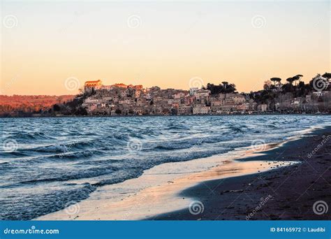 Anguillara Sabazia on Bracciano Lake Stock Photo - Image of afternoon, antique: 84165972