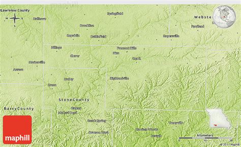 Physical 3D Map of Christian County