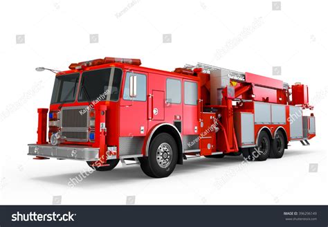 Red Firetruck Perspective Front View Isolated Stock Illustration 396296149 | Shutterstock