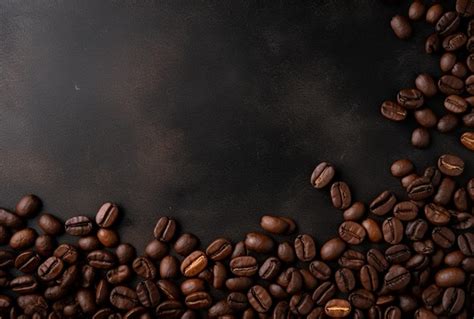 Premium AI Image | arafed coffee beans and coffee beans are scattered ...