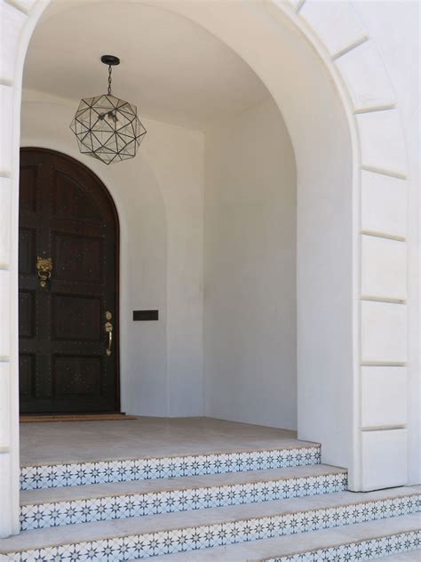 concrete cement | moroccan 3 fez | black white | Spanish style tile, Tile steps, Spanish style homes