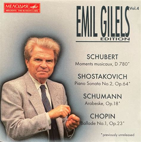 Emil Gilels, Schubert / Shostakovich, Schumann / Chopin – Emil Gilels ...