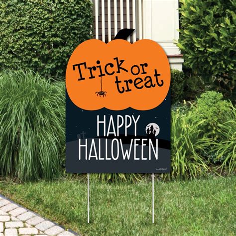 Trick or Treat - Outdoor Halloween Decorations - Happy Halloween Yard Sign - Walmart.com