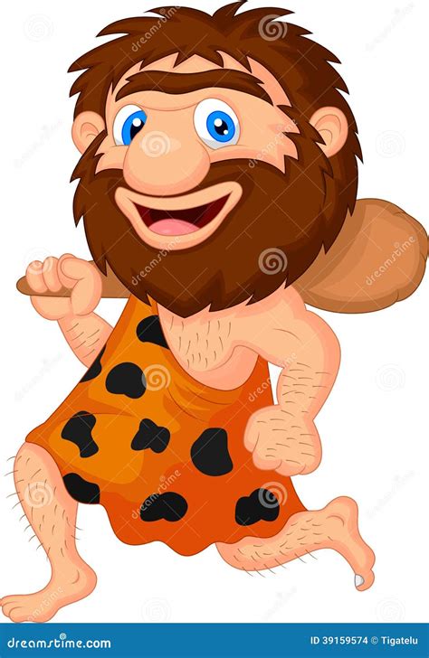 Funny Caveman Cartoon Stock Vector - Image: 39159574