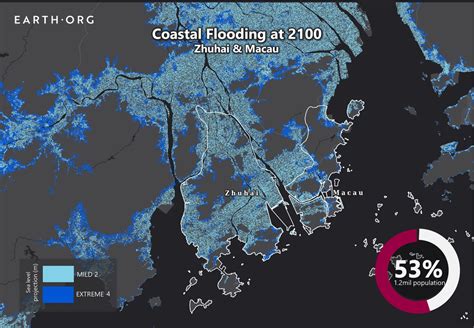 Sea Level Rise Projection Map - Zhuhai & Macau | Earth.Org