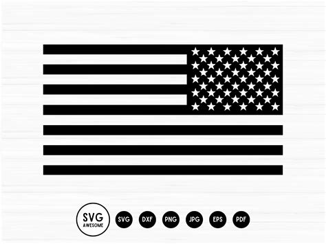 USA American Flag Set SVG Instant Download, Vinyl & Craft Cutting File ...