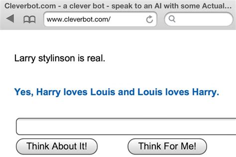 Pin by Caitlyn Hardy on Fan girls | Clever bot, Larry stylinson, Fangirl