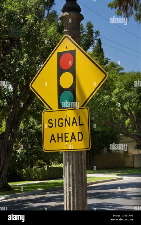 "Signal Ahead" sign Stock Photo - Alamy