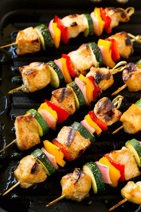 Grilled Chicken Kabobs - Dinner at the Zoo