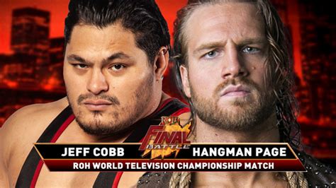 Various News: Jeff Cobb vs. Adam Page Set For ROH Final Battle, Impact Homecoming VIP Packages ...