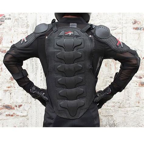 NEW Black CE Approved Full Body Armor Motorcycle Jacket Spine Chest Protection | Bobber ...