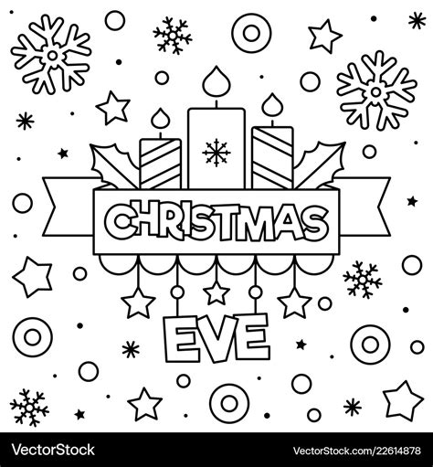 Christmas Eve Clip Art Black And White