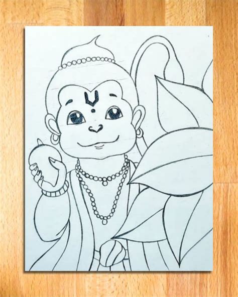 How to Draw Bal-Hanuman Step by Step | Easy Bal Hanuman drawing for Beginners