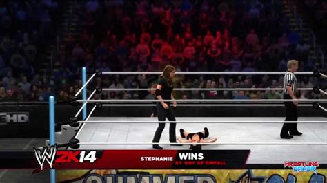 WWE SummerSlam 2014 Brie Bella vs Stephanie Mcmahon Result! WWE 2K14 ...