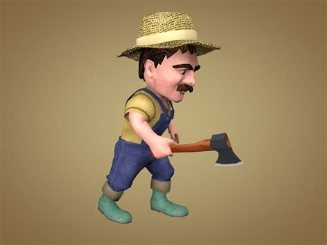 Farmer 3D Model $13 - .3ds .obj .c4d .fbx .ma .unknown - Free3D