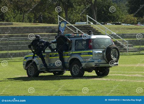 South African Police Services, SAPs, Cars with Officers Editorial Image - Image of show, south ...