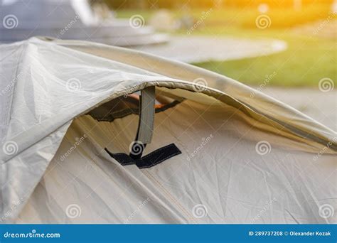 The Ventilation Foldable Window in the Camping Tent Stock Photo - Image of river, nature: 289737208