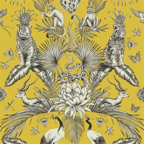 Belgravia Menagerie Animals 2001 Yellow | Wallpaper Sales