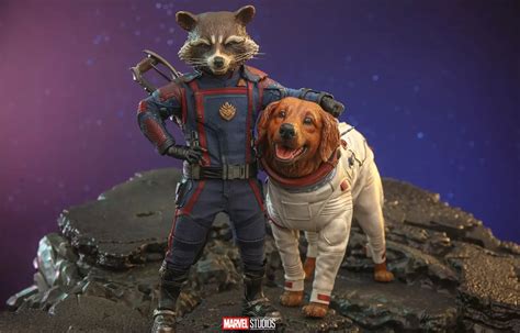 Hot Toys unveils Rocket and Cosmo Guardians of the Galaxy Vol. 3 sixth scale action figure set