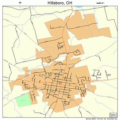 Hillsboro Ohio Street Map 3935560