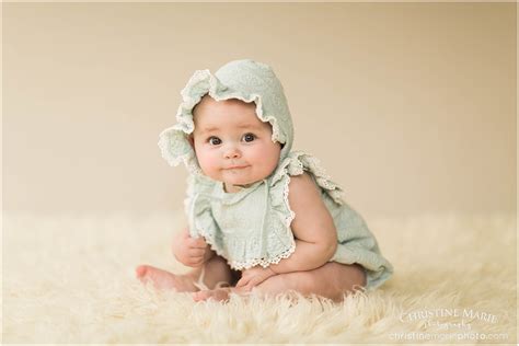 5 month old baby girl with her mama ~ milestone baby sessions ...