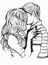 Boy And Girl Kissing Coloring Page Free Printable Col  Vrogueco sketch template