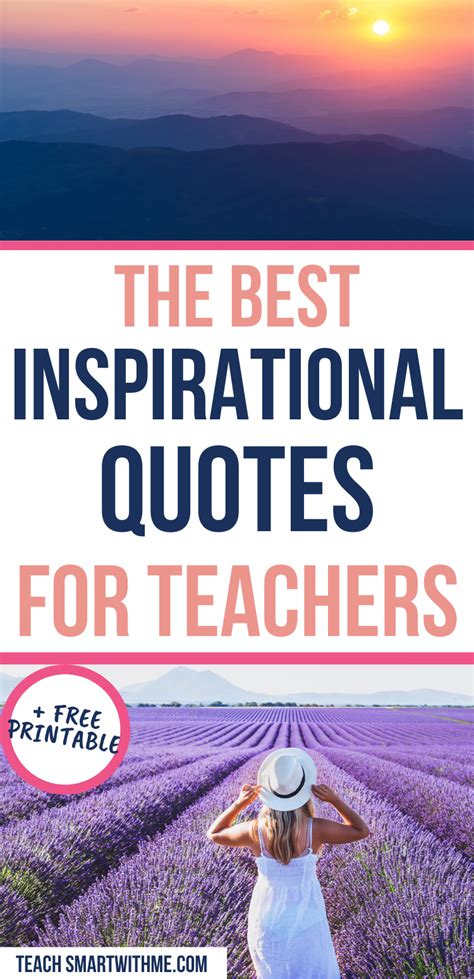 The Best Inspirational Quotes for Teachers + Free Printables | Teacher ...