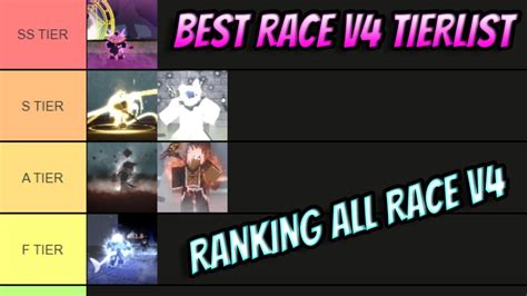 Official Best Race V4 Tierlist.. Ranking All Race V4 - YouTube