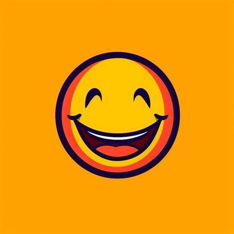 Premium AI Image | line design smile face vector logo on black and white background