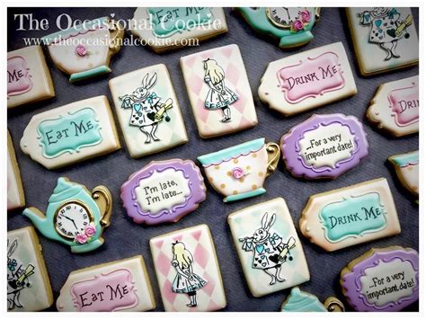 Alice in Wonderland cookies Eat Me Drink Me, Riddhi, Disney Alice ...